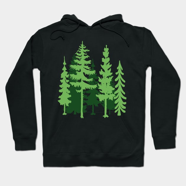 Amazing Green Trees Hoodie by PallKris